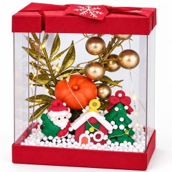 Toptan Işıklı Yılbaşı Küresi Kutuda Noel Evli