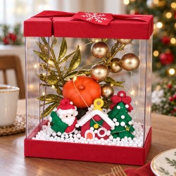 Toptan Işıklı Yılbaşı Küresi Kutuda Noel Evli Toptan Işıklı Yılbaşı Küresi Kutuda Noel Evli