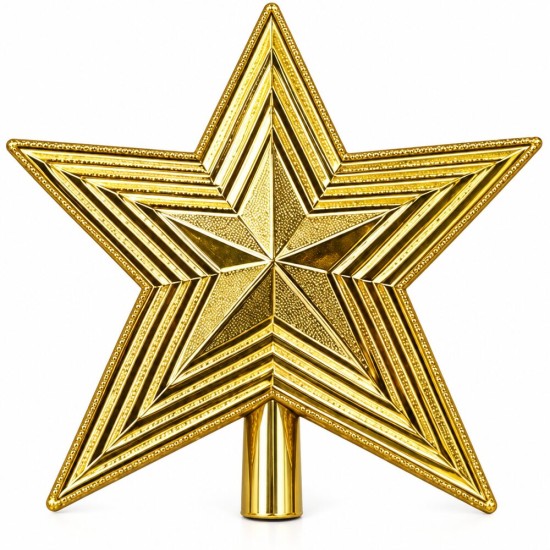 Toptan Lüks Tepelik Yıldız Gold Çizgili 20 cm Toptan Lüks Tepelik Yıldız Gold Çizgili 20 cm