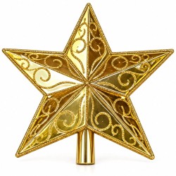 Toptan Lüks Tepelik Yıldız Gold Desenli 20 cm
