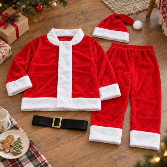 Toptan Noel Baba Kostümü Yetişkin Elbise
