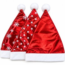 Toptan Noel Baba Şapkası Lüks Metalik 3 Model