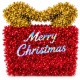 Toptan Tel Hediye Paketi Süsü Merry Christmas Yazılı