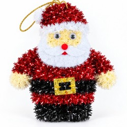 Toptan Tel Noel Baba Figürü Yılbaşı Süsü Küçük