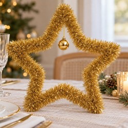 Toptan Tel Toplu Yıldız Süsü Gold