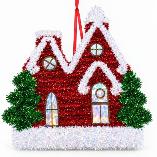 Toptan Tel Yılbaşı Noel Evi Büyük Duvar Süsü