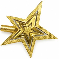 Toptan Yılbaşı Ağacı Tepelik Yıldız Gold 18 cm