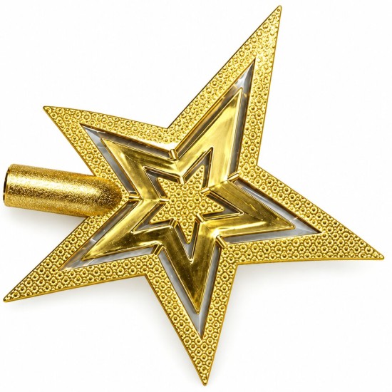 Toptan Yılbaşı Ağacı Tepelik Yıldız Gold 18 cm Toptan Yılbaşı Ağacı Tepelik Yıldız Gold 18 cm