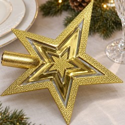 Toptan Yılbaşı Ağacı Tepelik Yıldız Gold 18 cm Toptan Yılbaşı Ağacı Tepelik Yıldız Gold 18 cm