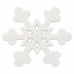 Toptan Yılbaşı Cam Sticker Kar Tanesi Tekli