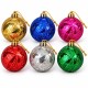 Toptan Yılbaşı Desenli Top Süs Simli Yaprak 6 Adet 4 cm Toptan Yılbaşı Desenli Top Süs Simli Yaprak 6 Adet 4 cm