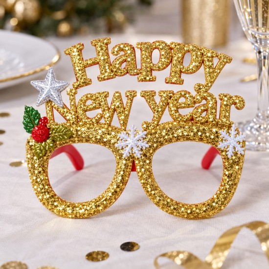 Toptan Yılbaşı Gözlüğü Happy New Year Yazılı