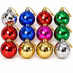 Toptan Yılbaşı Mini Disko Top Süs 12 Adet 3 cm