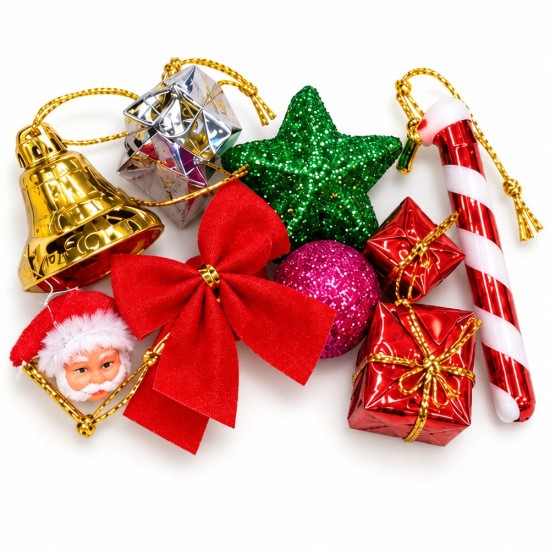 Toptan Yılbaşı Mini Süs Seti Noel Baba Figürlü Karışık