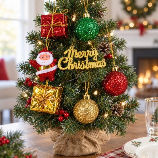 Toptan Yılbaşı Mini Süs Seti Noel Baba ve Merry Christmas Yazılı Toptan Yılbaşı Mini Süs Seti Noel Baba ve Merry Christmas Yazılı