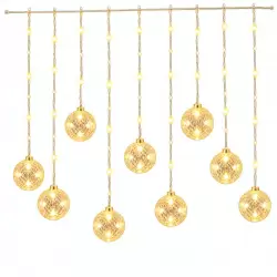 Toptan Yılbaşı Sarkıt Toplu Perde Işık 3x2 Metre