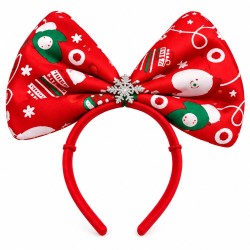 Toptan Yılbaşı Tacı Lüks Fiyonk Noel Desenli