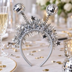 Toptan Yılbaşı Tacı Sallanan Top Süslü 3 Renk Toptan Yılbaşı Tacı Sallanan Top Süslü 3 Renk
