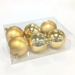 Toptan Çam Ağacı Süsleme Mat-Parlak Top Gold 6 Adet 6 cm Toptan Çam Ağacı Süsleme Mat-Parlak Top Gold 6 Adet 6 cm