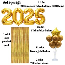 Toptan Yılbaşı Süsleme Seti Gold