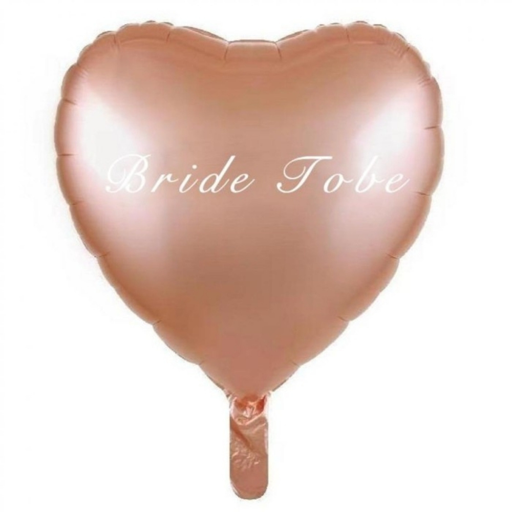 Rose gold renkte Bride To Be yazılı kalp folyo balon