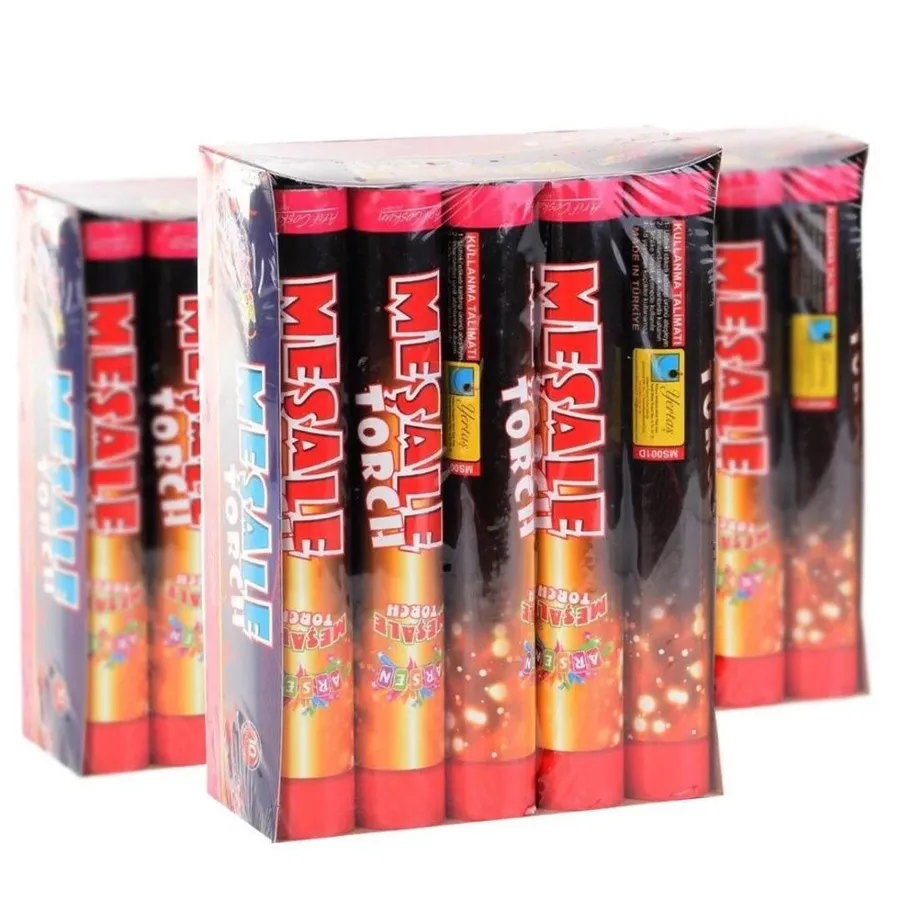Toptan maç meşalesi (kırmızı) paketli ürün